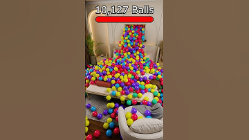Bedroom filled with over 10,000 balls 🔥 Intense blender simulation #blender3d #blenderanimation