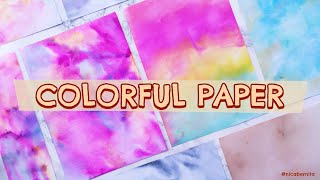 HOW TO MAKE COLORED PAPER AT HOME 🌜 TURNING WHITE PAPER INTO COLOR PAPER SHEETS 🌛 PATTERN PAPER