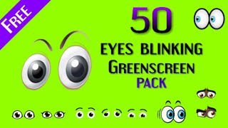 Top 50 eyes blinking green screen package free | cartoon animation Animated blink eyes