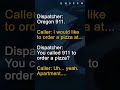 911 Dispatcher Receives A Call Disguised As A Pizza Order