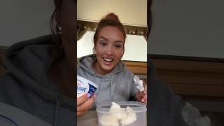 Trying cream cheese and marshmallow fluff dip ytshorts