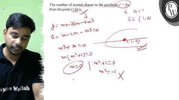 The number of normal drawn to the parabola \( \mathrm{y}^{2}=4 \mat...