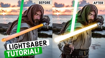How to Make a Lightsaber in Photoshop (Star Wars Lightsaber Effect Tutorial & Glow FX)