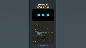 Como fazer um elemento loading com HTML e CSS. #html #shorts #dev