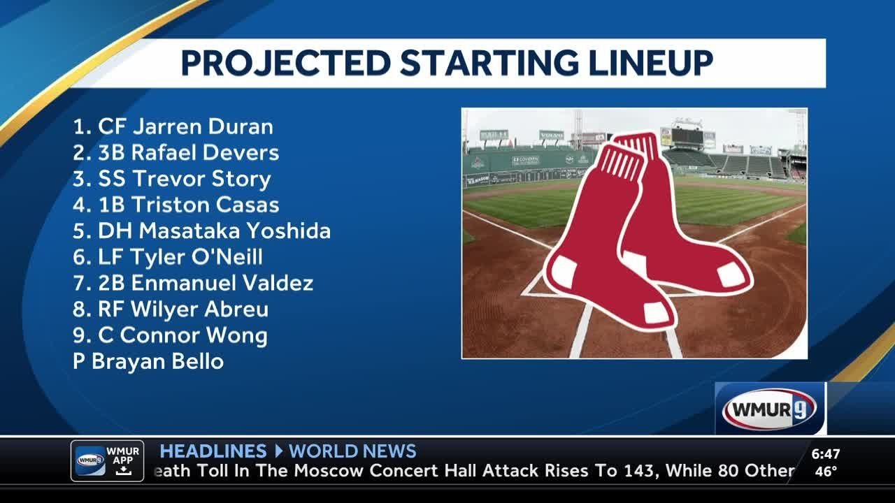 Red Sox set Opening Day lineup for 2024 season