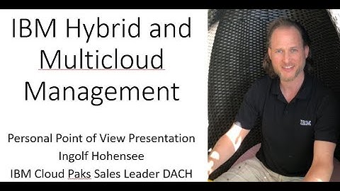 IBM Cloud Pak for Multicloud Management - my personal point of view presentation and demo