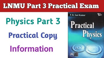 Lnmu bsc part 3 physics honours practical notes