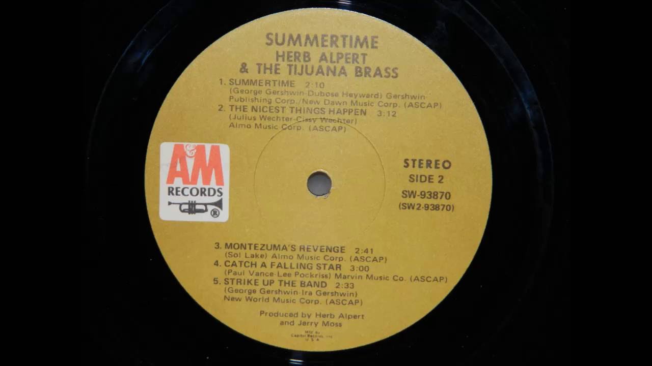 Herb Alpert & the Tijuana Brass "Summertime" Original Stereo LP