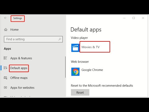 How to set windows media player as the default on windows 10 computer
