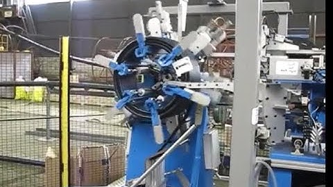 Automatic HDPE pipe coiler and strapping machine, rubber hose coiling machine