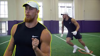 George Kittle's Tight End Drills for Footwork, Blocking, Catching & YAC!