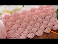 Wow super easy eye catching crochet stitch baby blanket knitting pattern