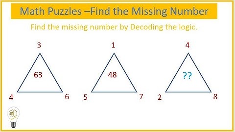 Find the Missing number - Decode the Logic : part- 5 : Math Puzzle