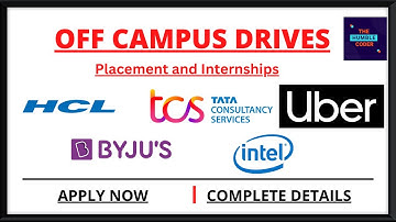 TCS, HCL, UBER, Intel | OFF Campus SDE Internships & Placements |2022 | 2023 |2024 |2021 | 2020-2018