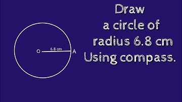 How to construct a circle of radius 6.8 cm using compass. shsirclasses.