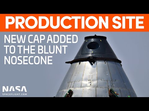 Cap Added to Nosecone in the Mystery Structure | SpaceX Boca Chica