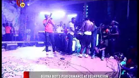 Burna boy's performance at felabration (Nigerian Entertainment News)