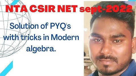 🔥V.V.I.|| Marathon Classes|| Solution of Modern Algebra (PYQ