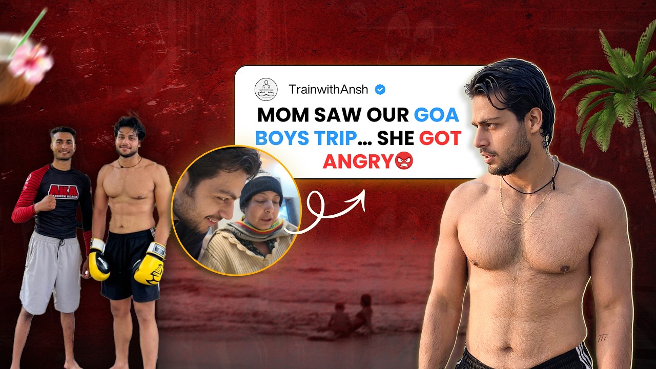 Goa Boys Trip Day 1 🌴 Beach Workout, Fashion & Mom Got Angry 😳 | Train With Ansh