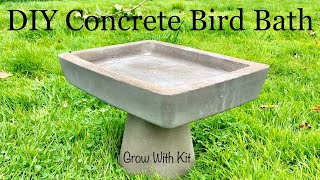 Plain bird feeder birdbath concrete plaster mold mould 13.5" x 2" thick 