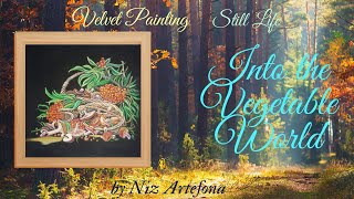 In the Vegetable world| How to paint vegetables in oils| Vegetable basket| Velvet painting tutorial screenshot 2