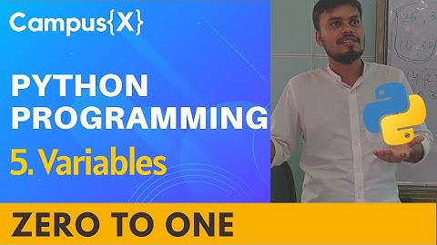 Variables in Python | Python Tutorial #5