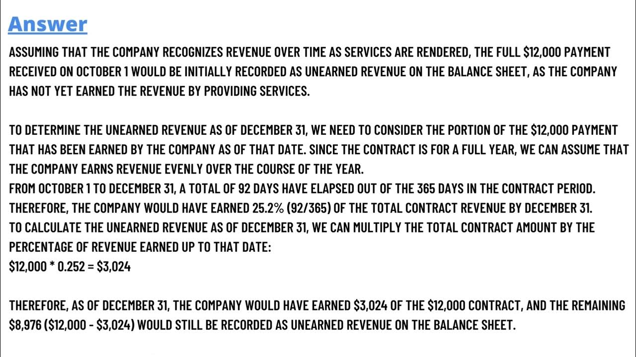 On October 1, a client pays a company the full 12,000 balance of a