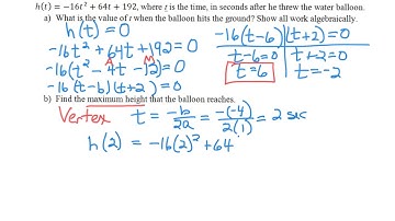 A2 CC Unit 6 Lesson 8 Quadratic Modeling