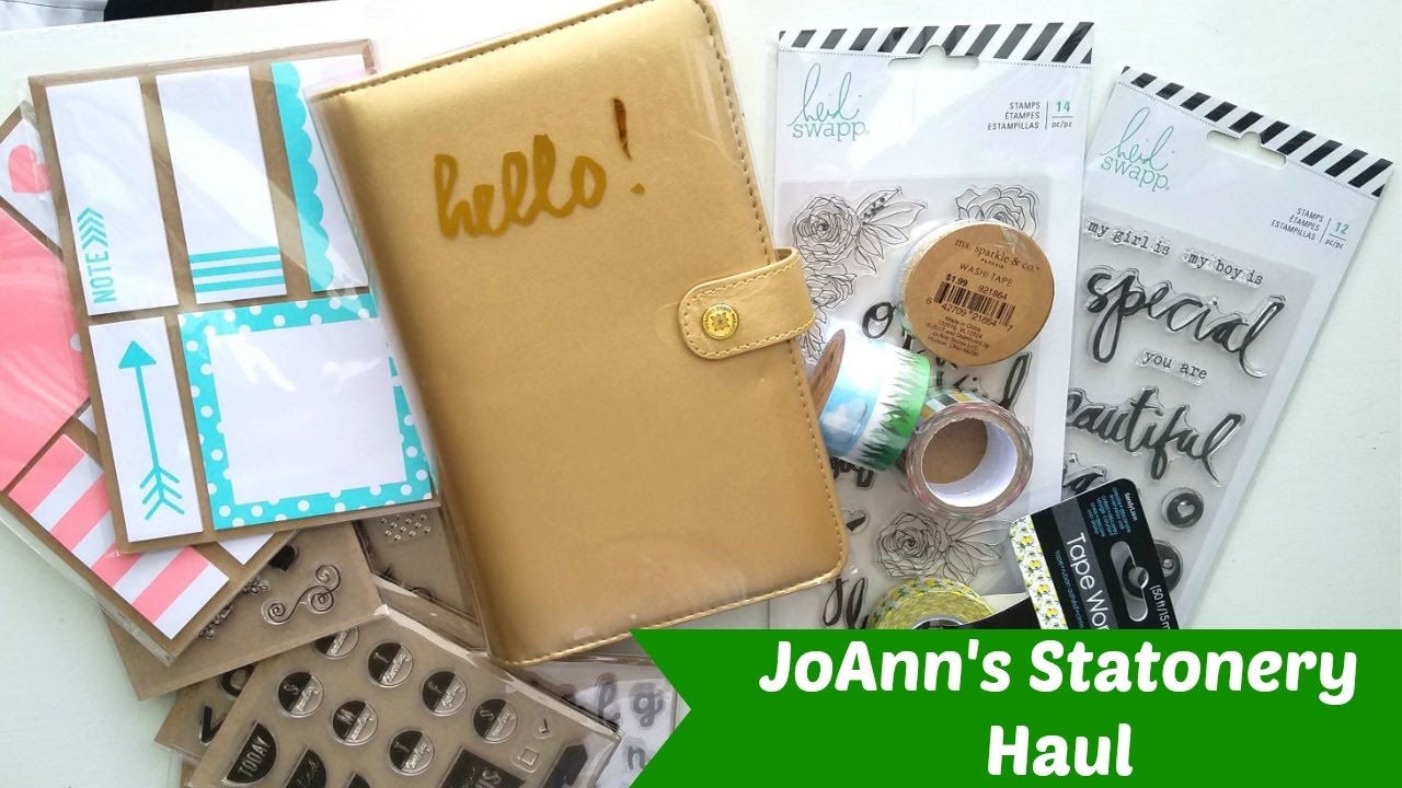 Small JoAnn's Stationery Haul - YouTube