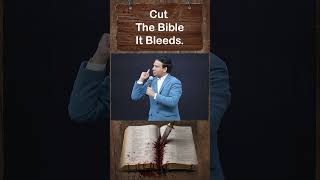 Cut The Bible. #shorts #viralvideo #viral #ytshorts #jesusislord #cut #the #bible #bleeds