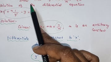 XII-MATHEMATICS, NEW-SYLLABUS,CHAPTER-10, ORDINARY DIFFERENTIAL EQUATIONS, EXAMPLE:(10.7,10.8)