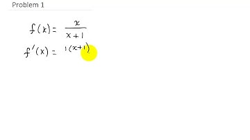 Calculus Derivative Using Quotient Rule Polynomial