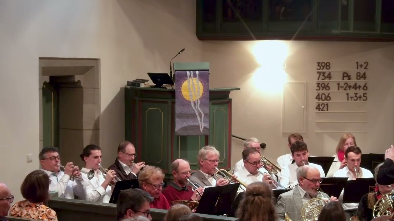 Bleib bei mir Herr (EG 488) - Posaunenchor Wolfschlugen (Mit Gemeindegesang)