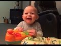 Cute Baby Laughing and falling over, funny baby video