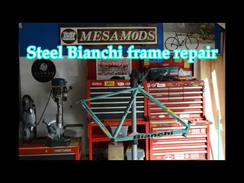 Steel Bianchi frame repair