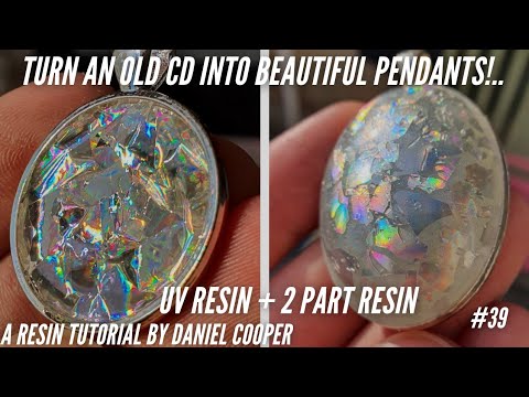 #39. Resin Pendants From An Old CD. A UV and 2 Part Resin Tutorial by Daniel Cooper