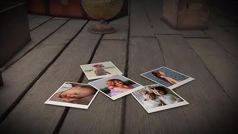 Falling Polaroid Photos In An Old Attic After Effects Templates