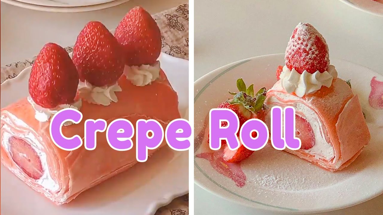 How To Make Creamy Strawberry Crepe Roll Cake At Home how-to-make-creamy-strawberry-crepe-roll-cake-at-home