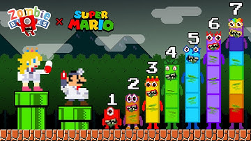 Doctor MARIO & PEACH Escape Numberblocks Zombie Calamity | Game Animation