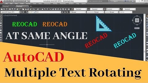 How to Rotate All Text in 1 Command At Same Angle | AutoCAD Tips & Tricks | ReoCAD