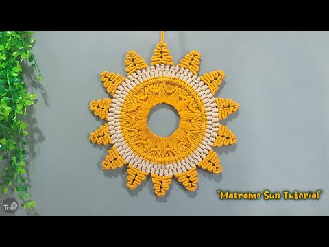 Macrame Sun Tutorial | DIY Macrame Mandala Wall Hanging