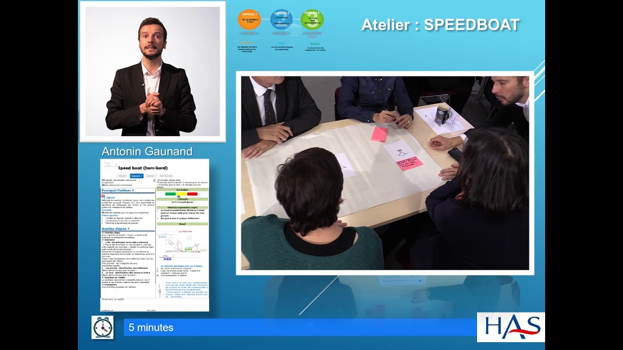 9° Module Leadership : Atelier – Speedboat