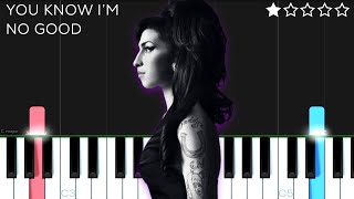 Amy Winehouse - You Know I'm No Good | EASY Piano Tutorial Resimi