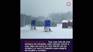 Finalmente, llegó la nieve al cerro Chapelco