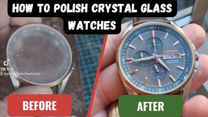 Watch Crystal Glass Scratch Removal Polishing using the kit by