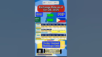 SAR to PHP exchange rate as of Oct 28, 2025. #exchangerate #saudiriyalrate #ofw #guide