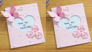 Beautiful Thank you card teacher | Handmade thanks giving card | diy thanks you card 💓