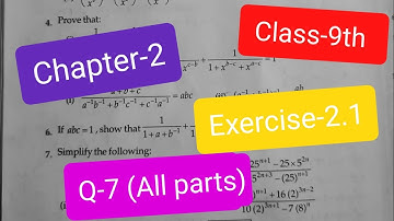Class-9th R.D.Sharma Chapter-2 Ex.2.1 (Q-7) Simplify the following : | #maths #class9th #exponents