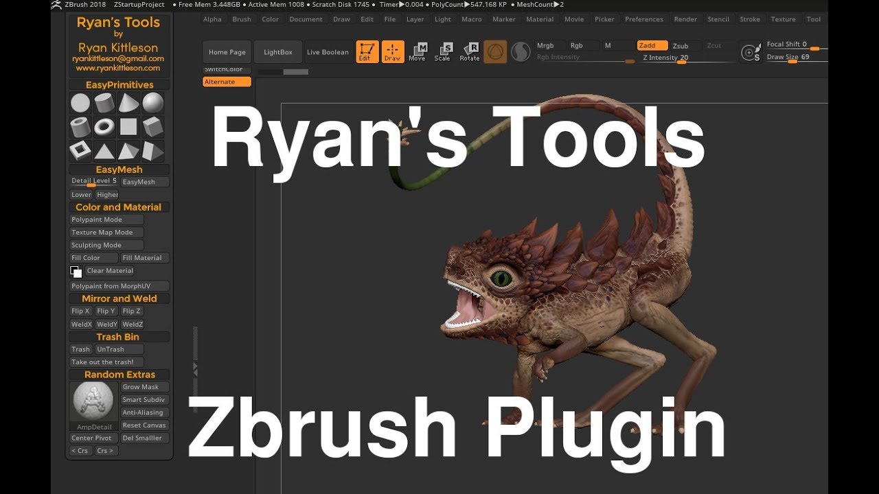 writing plugins for zbrush