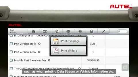 Autel MaxiSys Wireless Printing